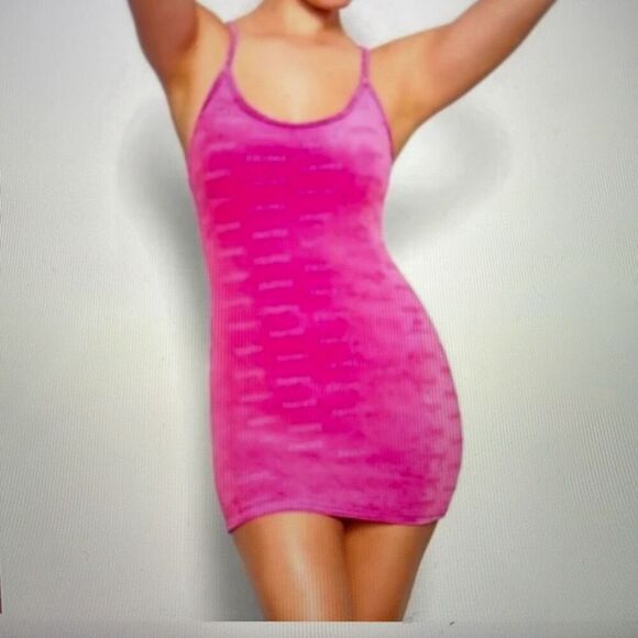 Skims Terry Cloth Pink Spell Out Dress Sz S - Picture 8 of 8